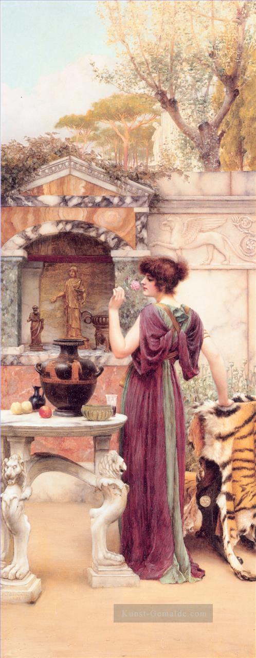der Garten Schrein Pompeji Neoclassicist Dame John William Godward Ölgemälde